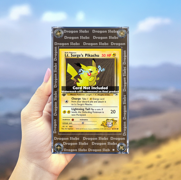 Pokemon Lt. Surge's Pikachu 81/132 Gym Heroes Extended Artwork Case