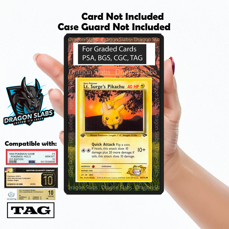 Lt. Surge's Pikachu 84/132 Gym Challenge PSA bgs CGC tag Extended Artwork Pokemon