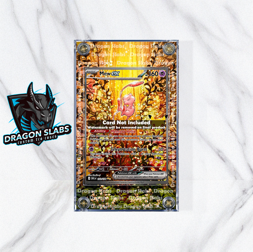 Pokemon Mew EX SIR 152/128 Me: 30th Celebration Extended Artwork Case