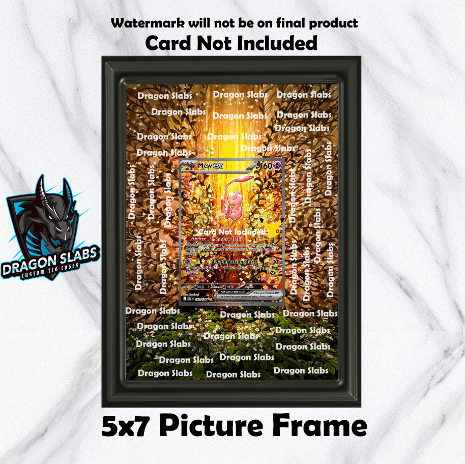 Mew EX 152/128 30th Anniversary Celebrations Pokemon Extended Art Frame 5x7 Frame