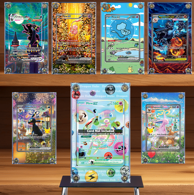 Pokemon Mew EX SIR 152/128 Me: 30th Celebration Extended Artwork Case