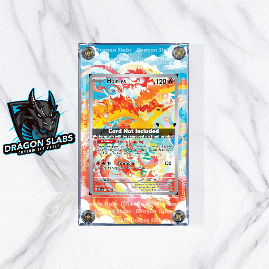 Pokemon Moltres IR 130/128 Me: 30th Celebrations Extended Artwork Case