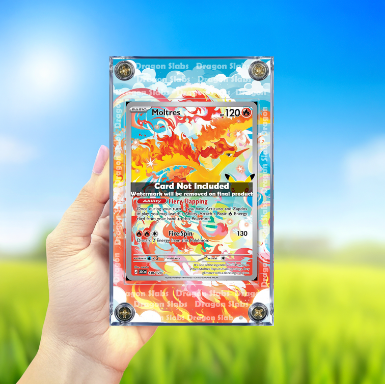 Pokemon Moltres IR 130/128 Me: 30th Celebrations Extended Artwork Case