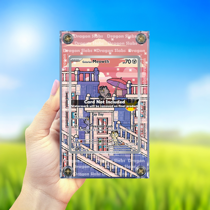 Pokemon Galarian Meowth 141/128 Me: 30th Celebration Extended Artwork Case