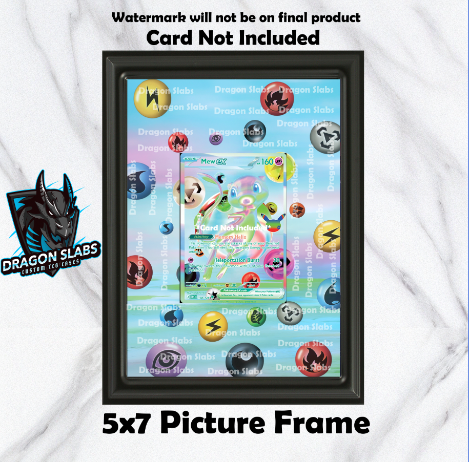 Mew EX 158/128 30th Celebration Pokemon 151 Extended Art Frame 5x7 Frame