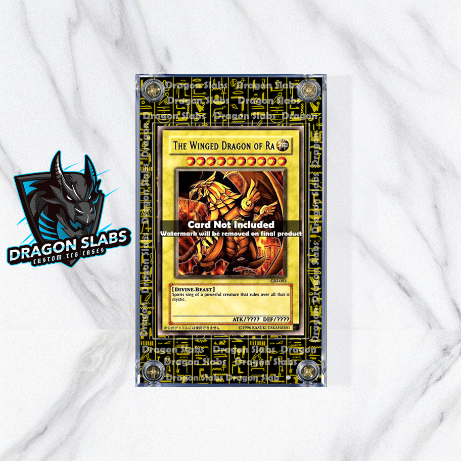 Yugioh Yellow Hieroglyphics Winged Dragon of Ra Extended Artwork Case