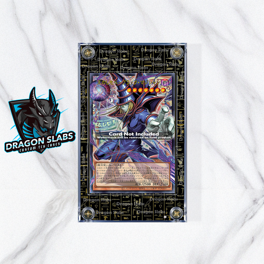 Yugioh Gold Hieroglyphics Dark Magician Extended Artwork Case