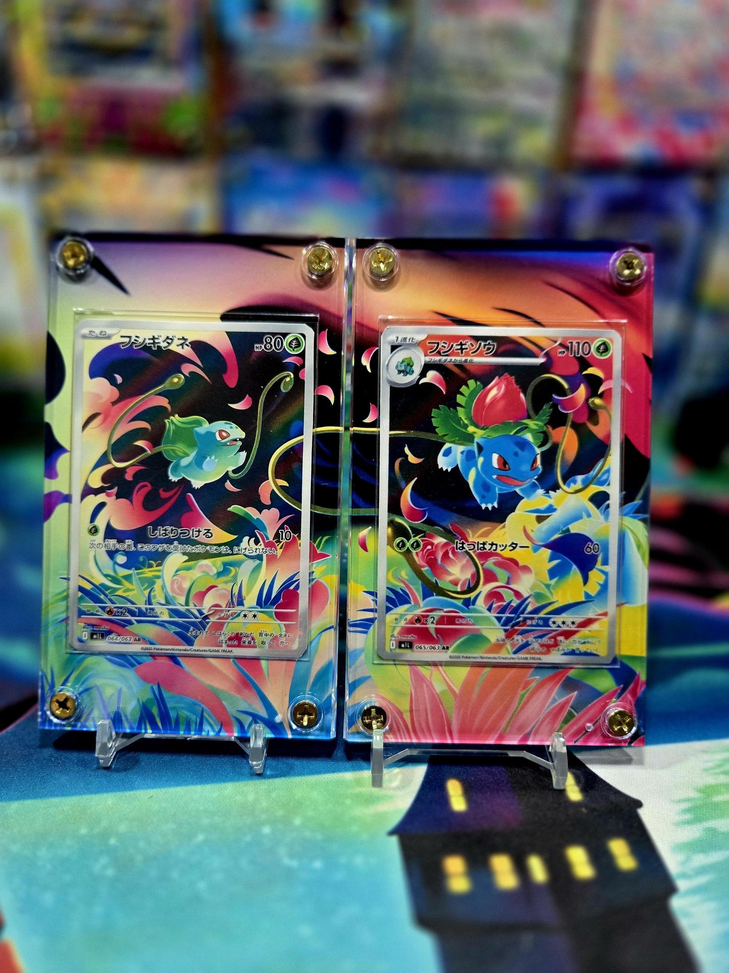 x2 Pokemon Bulbasaur Ivysaur AR 064 065 M1L Mega Brave Extended Artwork Cases