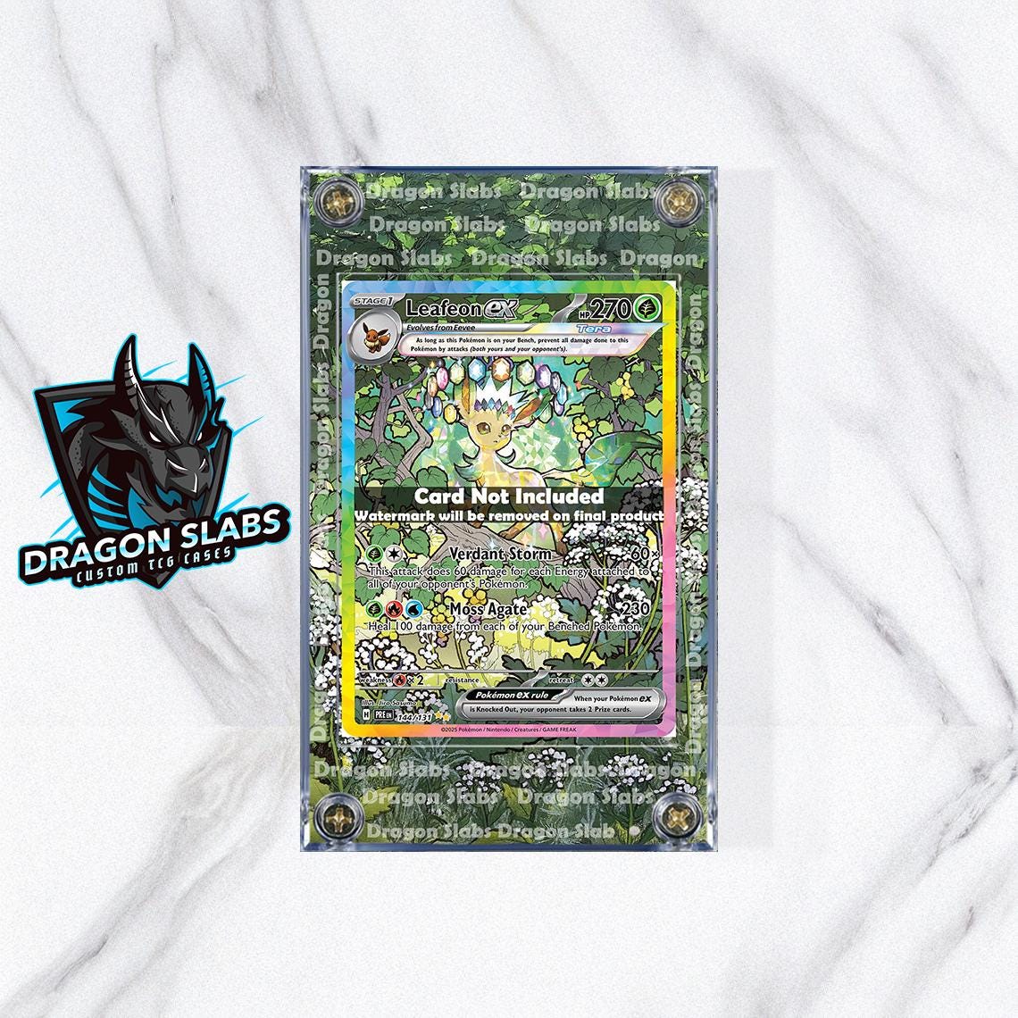 Pokemon Leafeon EX SIR 144/131 Prismatic Evolutions Custom Case
