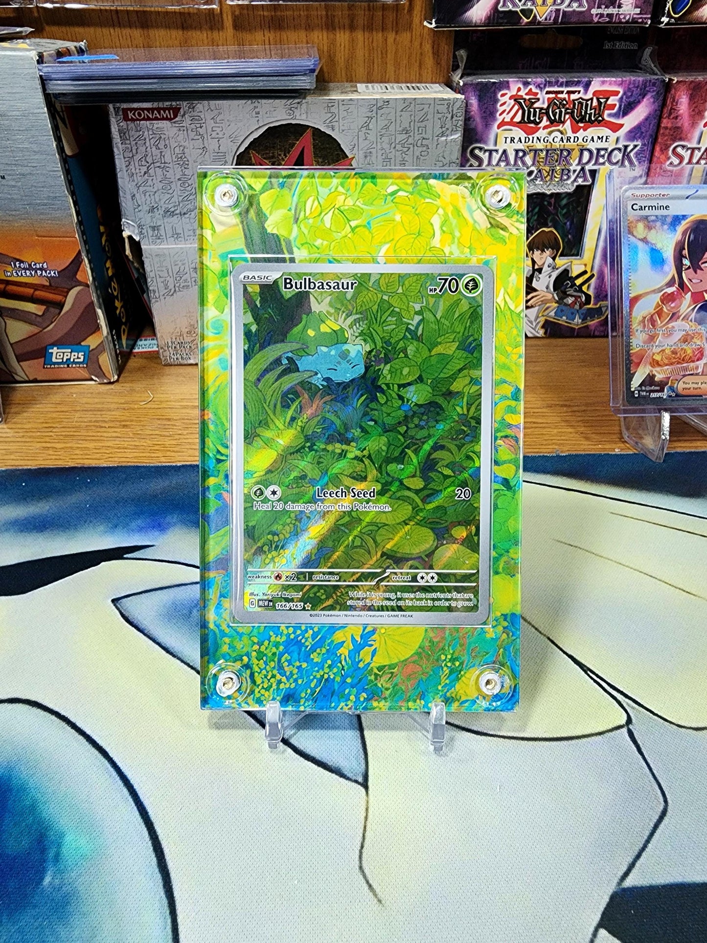 Pokemon Bulbasaur, Ivysaur, Venusaur 151 Custom Display Cases Extended Artwork
