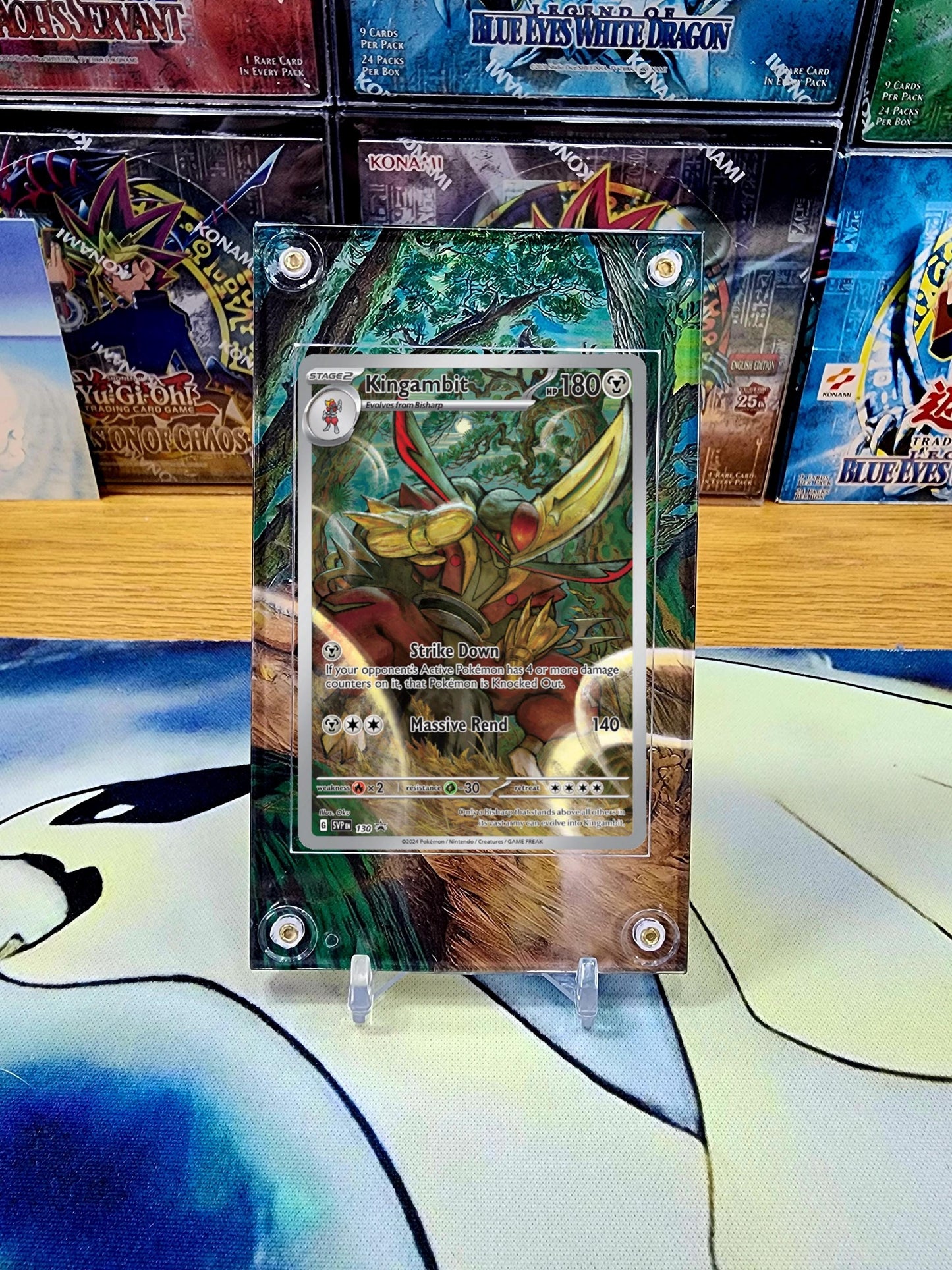 X3 Pokemon Greninja,  Kingdra EX, Kingambit 130 SIR Promo 131 132 SV Shrouded Fable Custom Cases Extended Artworks