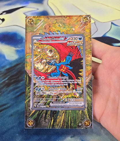 Pokemon Roaring Moon EX SIR 162/131 Prismatic Evolutions Extended Artwork Case