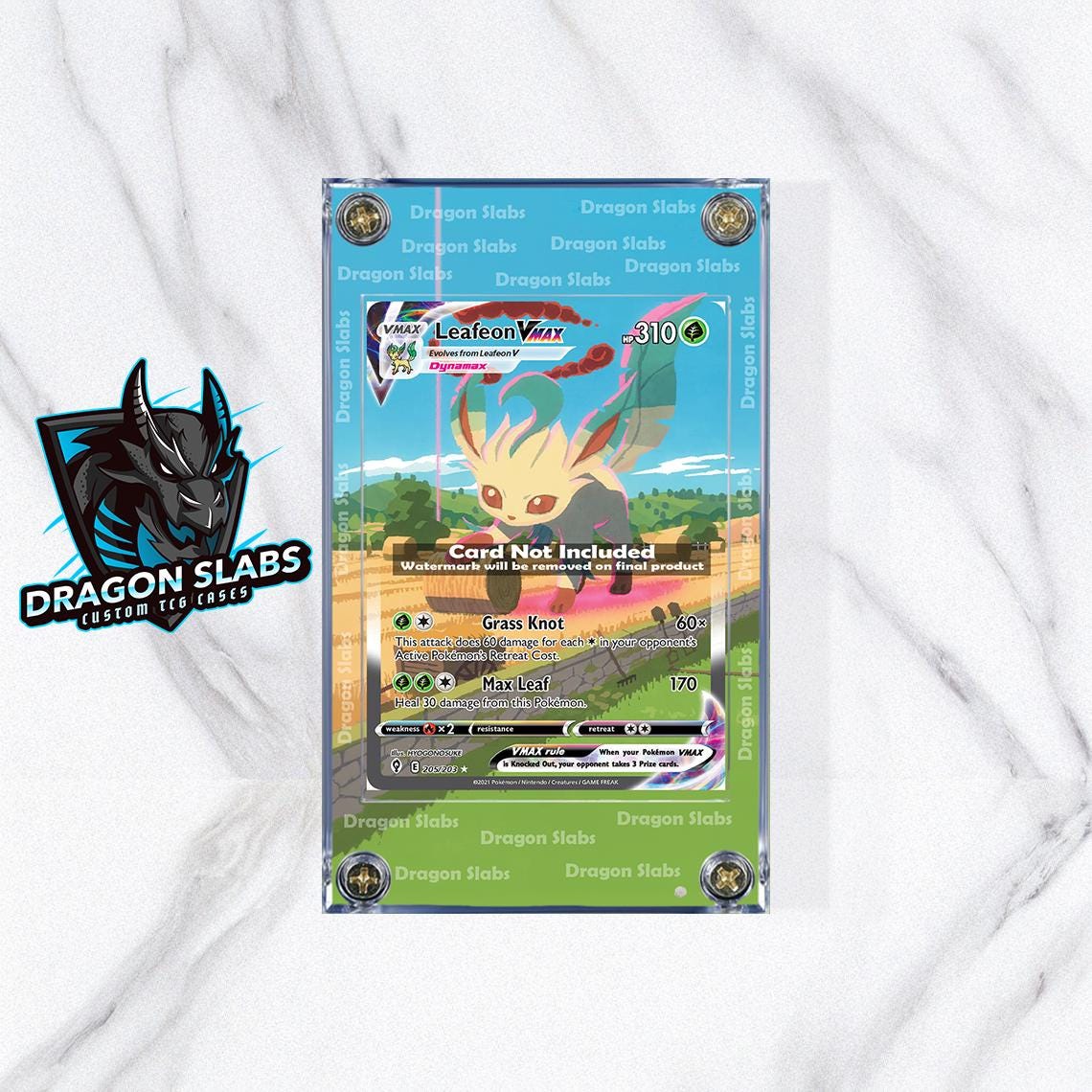 Pokemon Leafeon Vmax Alt Art 205/203 Evolving Skies Extended Artwork Case