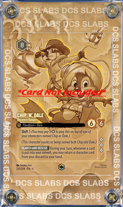Disney Lorcana Azurite Sea Chip N Dale Recovery Rangers 205/204 Enchanted Chapter 6 Custom Case