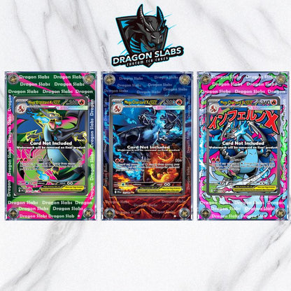 x3 Pokemon Mega Charizard X EX SIR Phantasmal Flames Extended Artwork Cases
