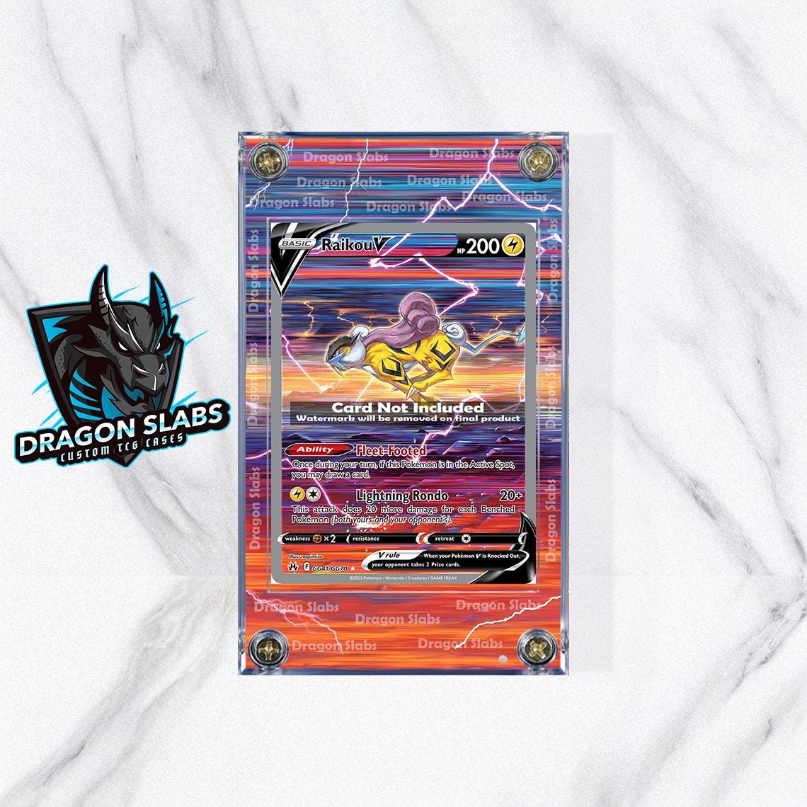 Pokemon Raikou V GG41 Crown Zenith Extended Artwork Case