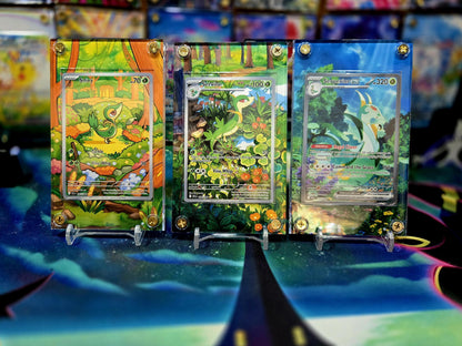 x3 Pokemon Snivy, Servine, Serperior EX SIR 167,087, 088 Black Bolt Extended Art Cases