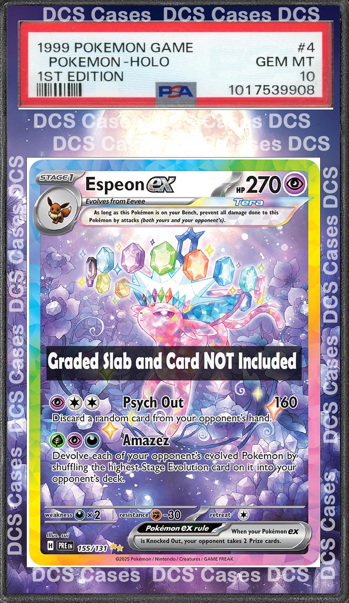 Espeon ex 155/131  PSA bgs CGC tag Extended Artwork Pokemon TCG from Prismatic Evolutions