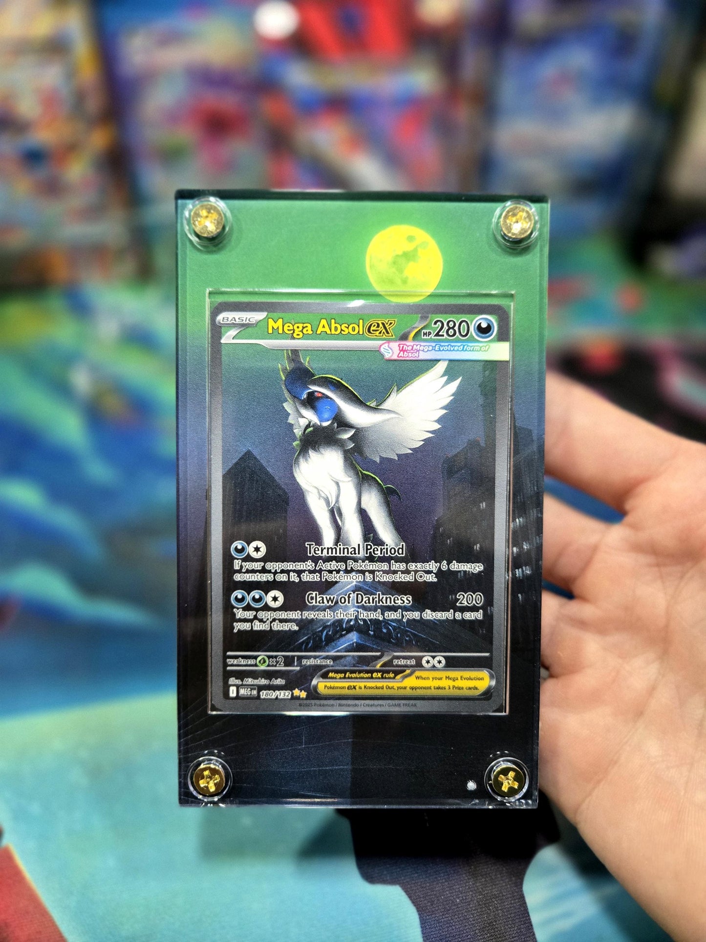 Pokemon Mega Absol EX 180/132 SIR Mega Evolution Extended Art Custom Case