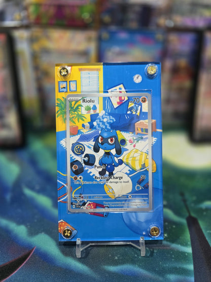 Pokemon Riolu 215/198 Scarlet & Violet Base Extended Art Custom Case