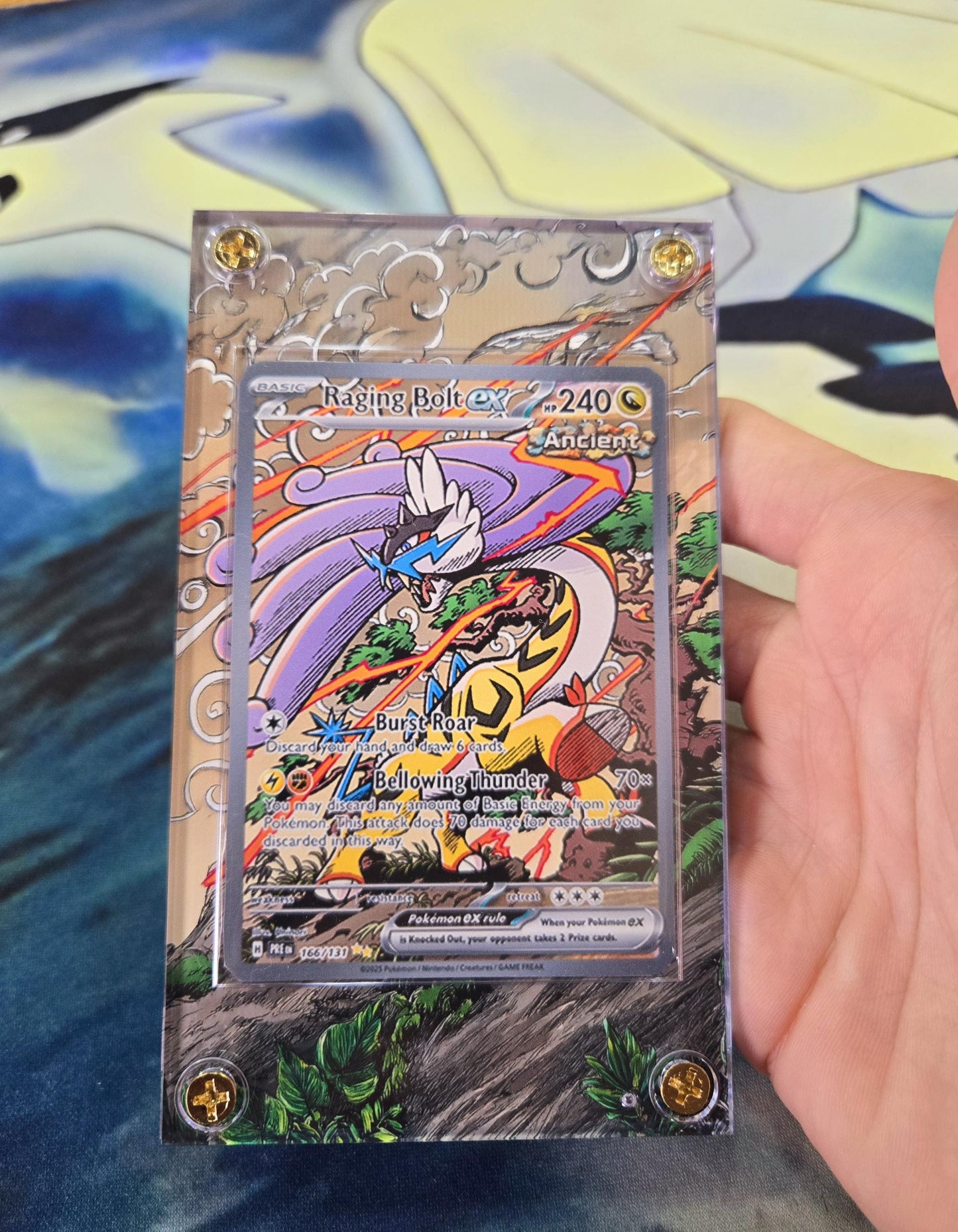 Pokemon Raging Bolt EX SIR 166/131 Prismatic Evolutions Extended Artwork Case