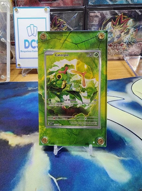 Pokemon 151 Caterpie 172/165 Custom Display Extended Artwork Case