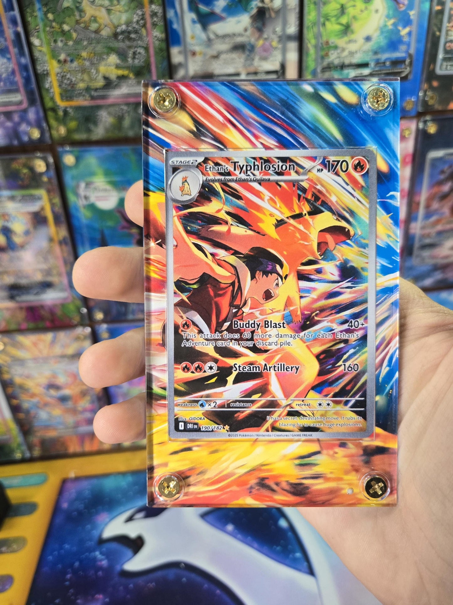Pokemon Ethan's Ho-Oh ex 230/182 & Ethan's Typhlosion 190/182SIR Destined Rivals Extended Art Cases