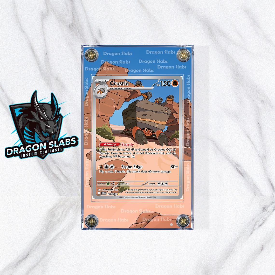 Pokemon Crustle 130/086 Black Bolt Extended Artwork Case