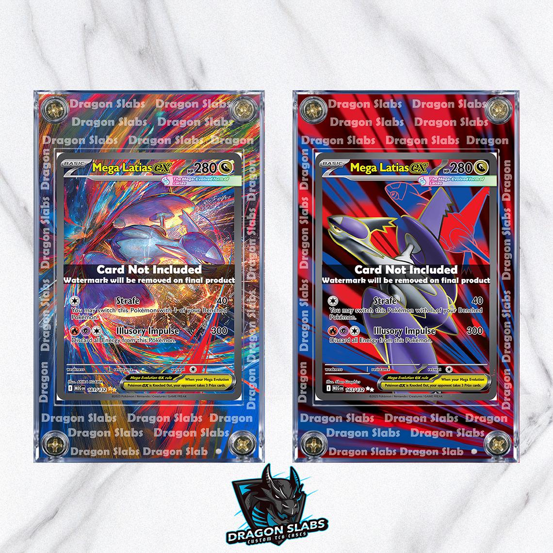 x2 Pokemon Mega Latias EX 181 163 Mega Evolution Extended Art Custom Cases