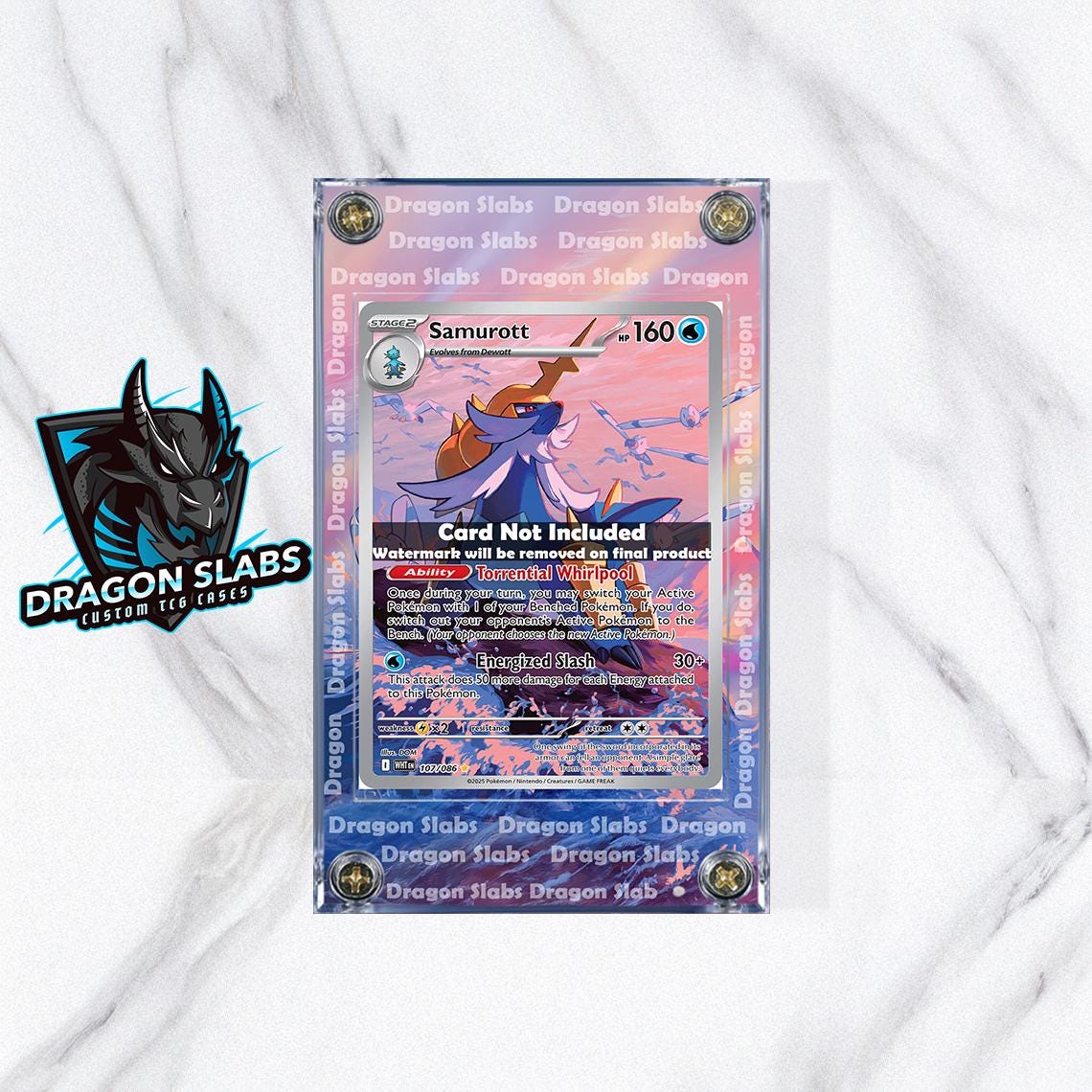 Pokemon Samurott IR 107/086 White Flare Extended Art Case