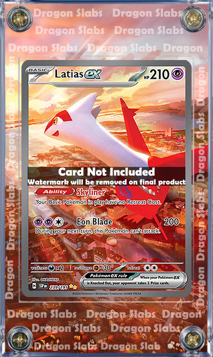 Pokemon Latias EX 239/191 SIR Custom Display Case from Surging Sparks