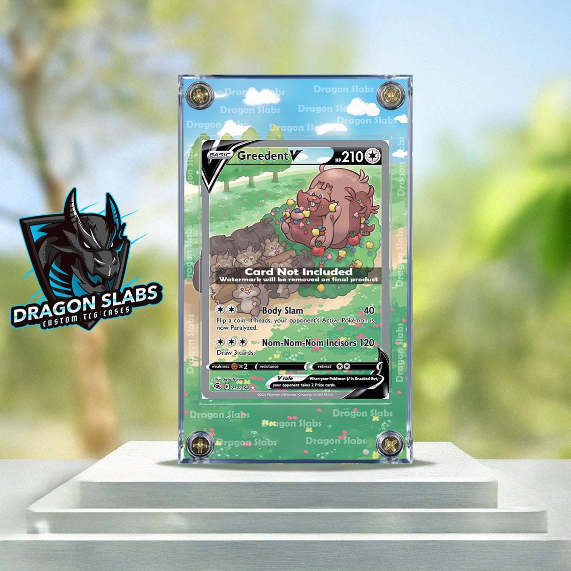 Pokemon Greedent V Alt Art 257/264 Fusion Strike Extended Artwork Case