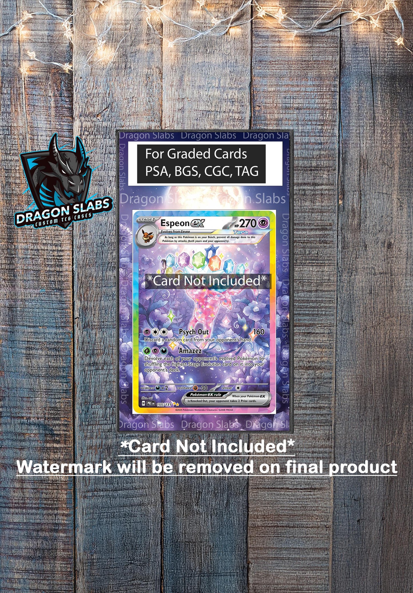 Espeon EX SIR 155 Prismatic Evolutions Psa Bgs Cgc Tag Extended Artwork Pokemon TCG