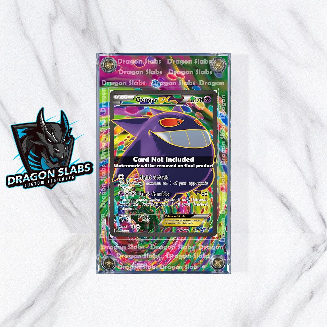 Pokemon Gengar EX 114/119 Phantom Forces Custom Case Slab