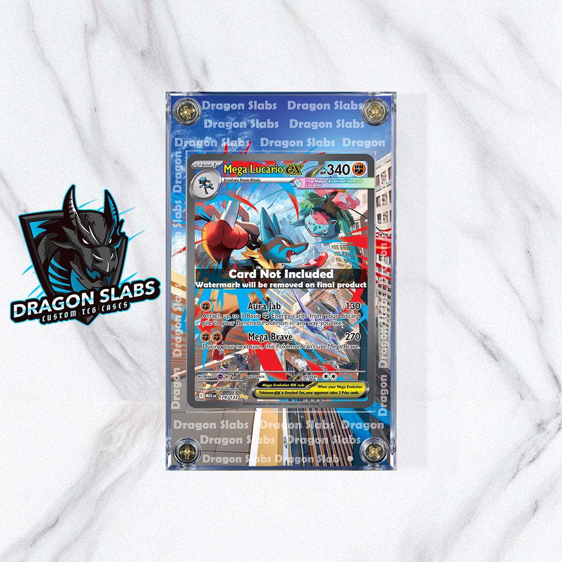 Pokemon Mega Lucario ex 179 /132 Mega Evolution Extended Art Custom Case