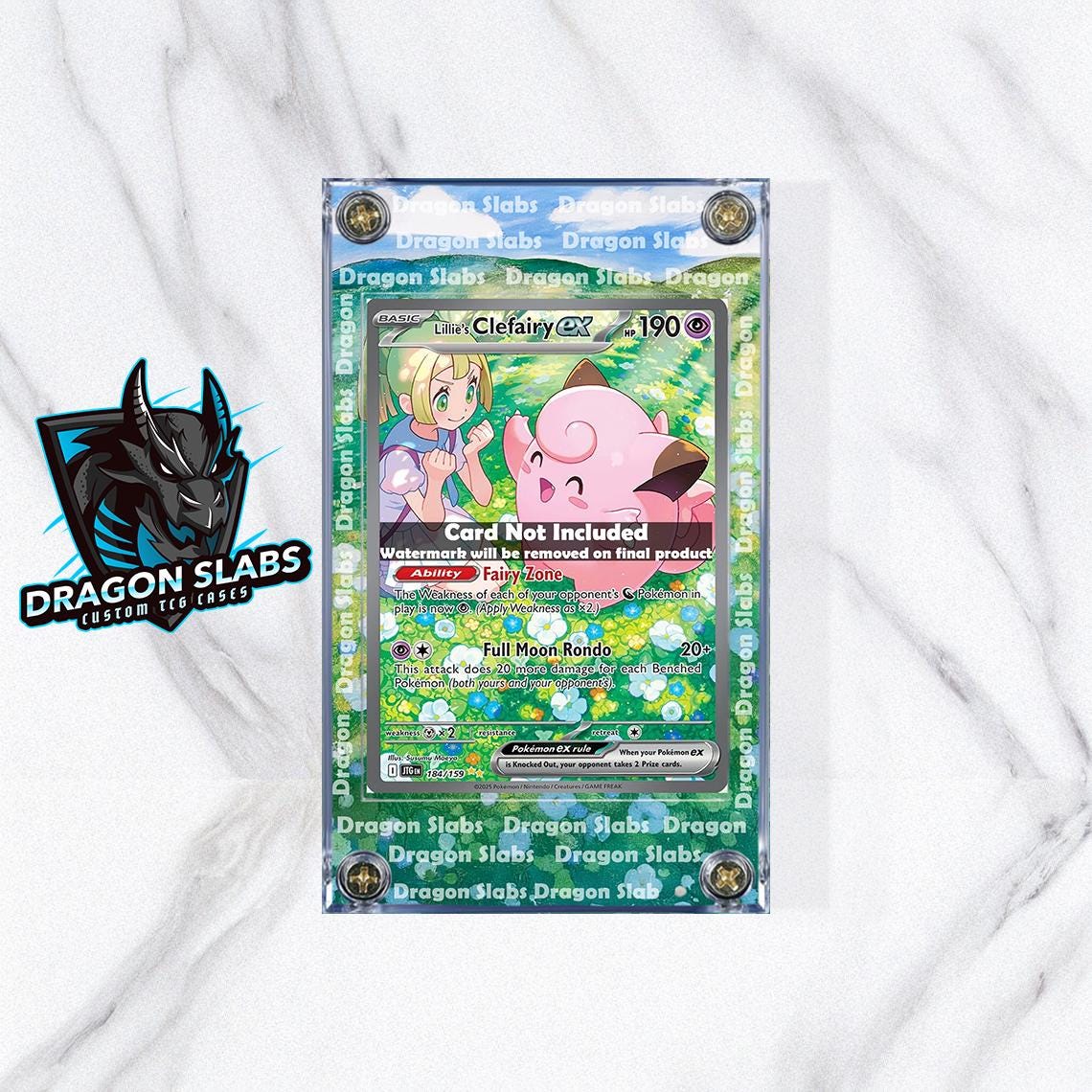 Pokemon Lillie’s Clefairy EX SIR 184/159 Journey Together Extended Art Custom Case