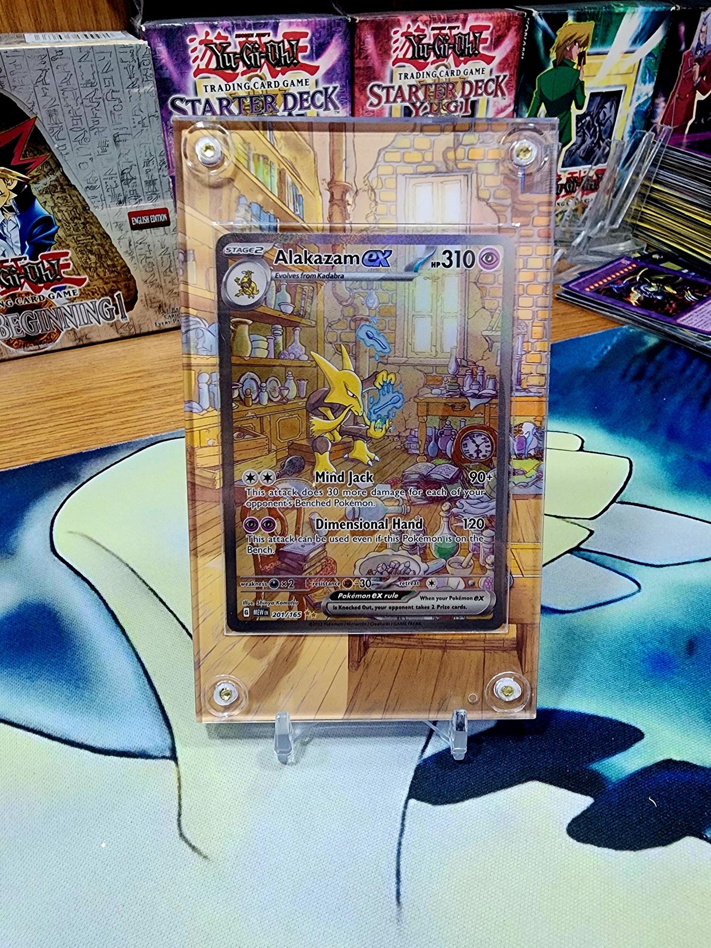 Pokemon Alakazam EX SIR 201/165 151 Custom Case Slab Extended Artwork