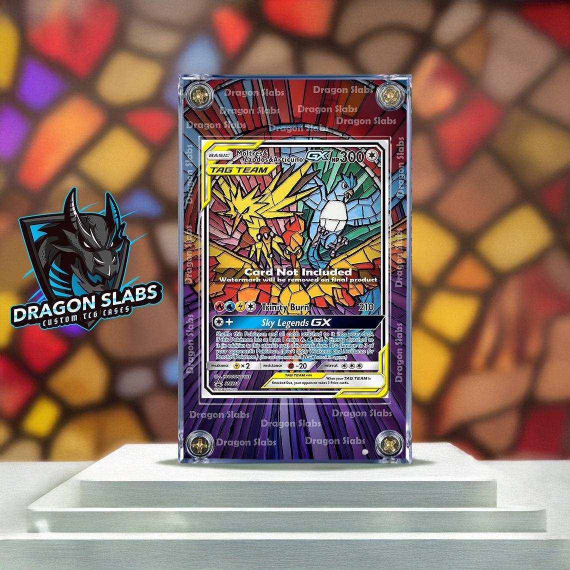 Pokemon Moltres Zapdos Articuno GX SM210 Hidden Fate Promo Extended Artwork Case