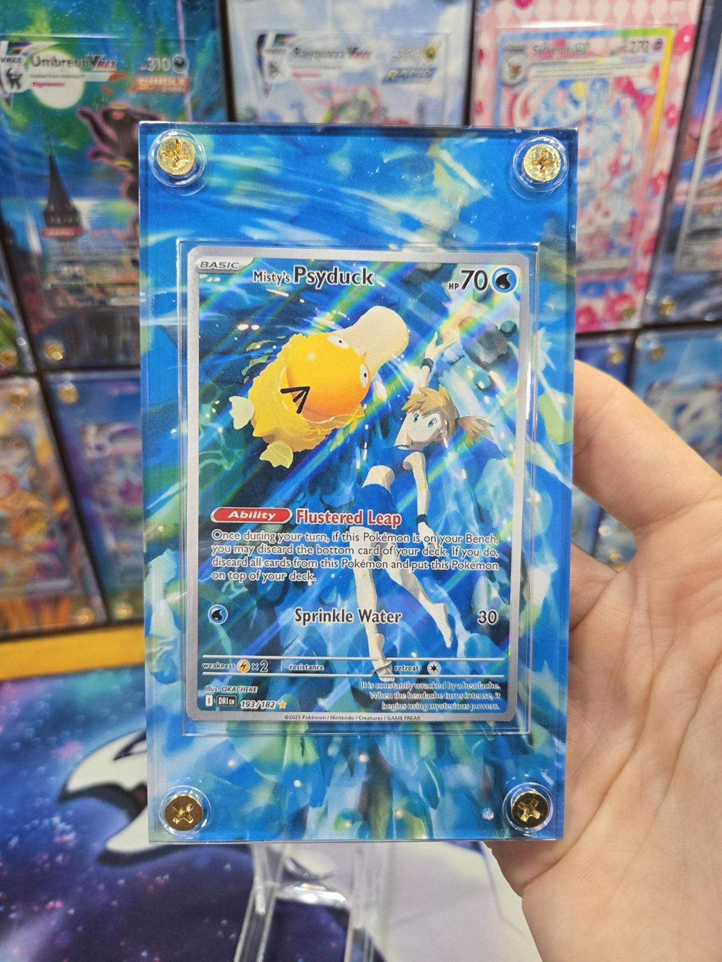 Pokemon Misty's Psyduck 193/182 Destined Rival Extended Art Case