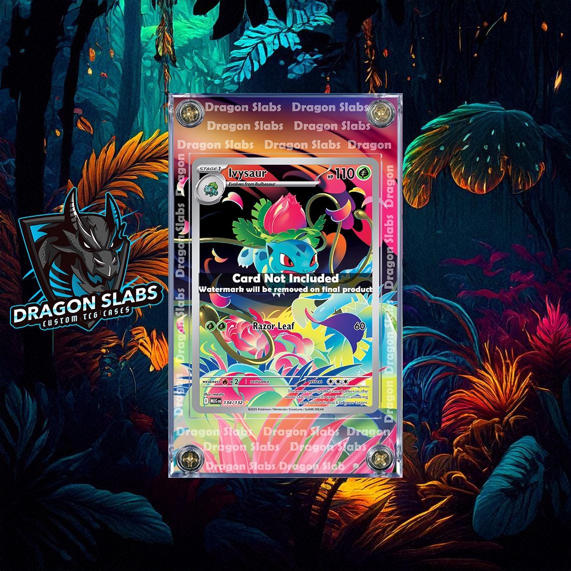 Pokemon Ivysaur IR Mega Evolution 134/132 Extended Art Custom Case