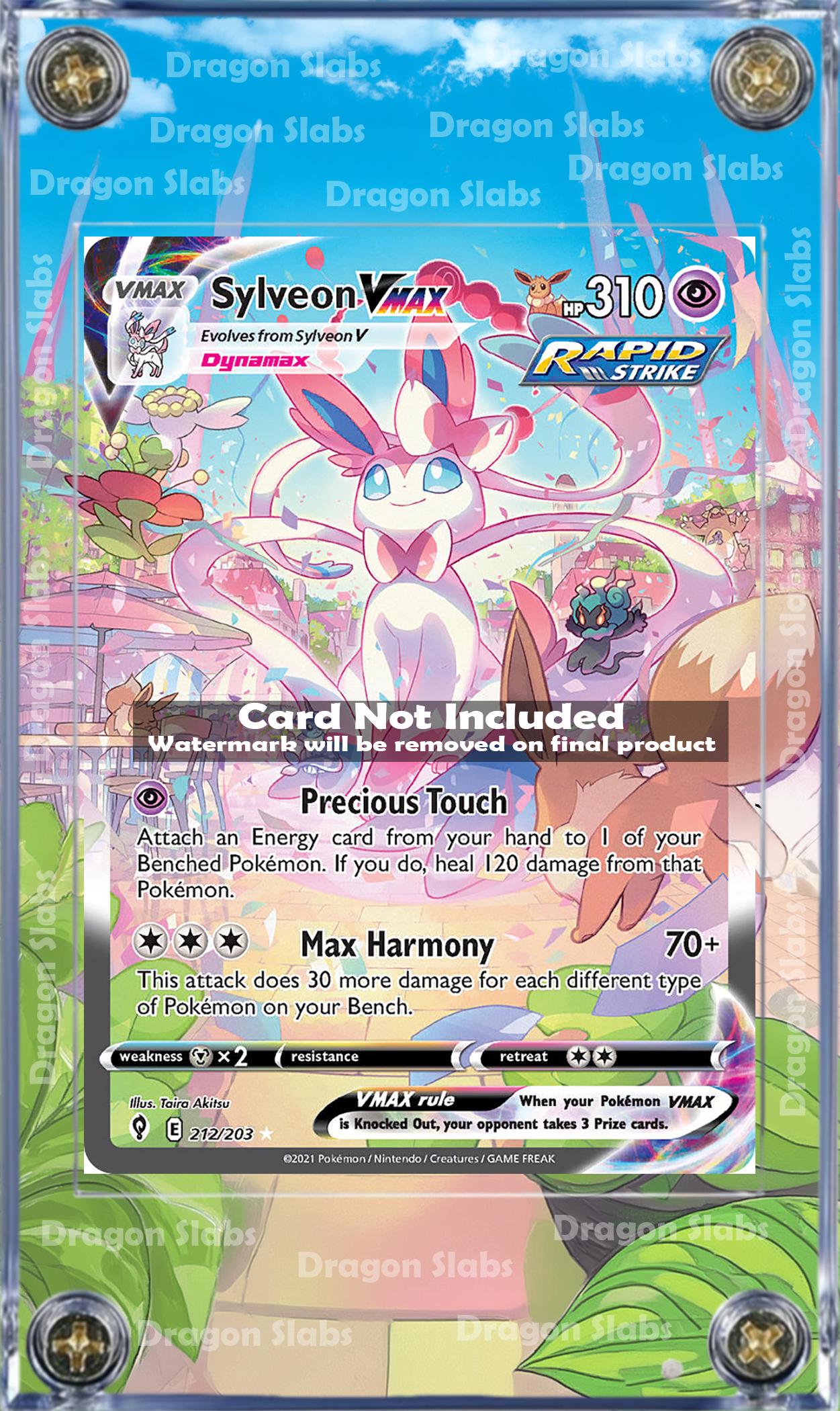 Pokemon Sylveon VMAX Alt Art 184/203 212/203 SWSH Evolving Skies Custom Display Cases