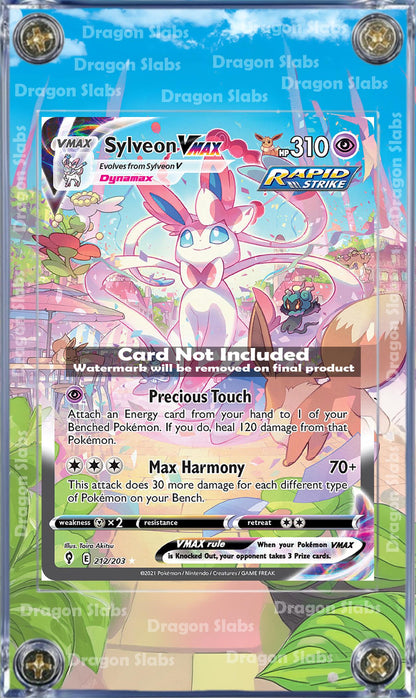 Pokemon Sylveon VMAX Alt Art 184/203 212/203 SWSH Evolving Skies Custom Display Cases