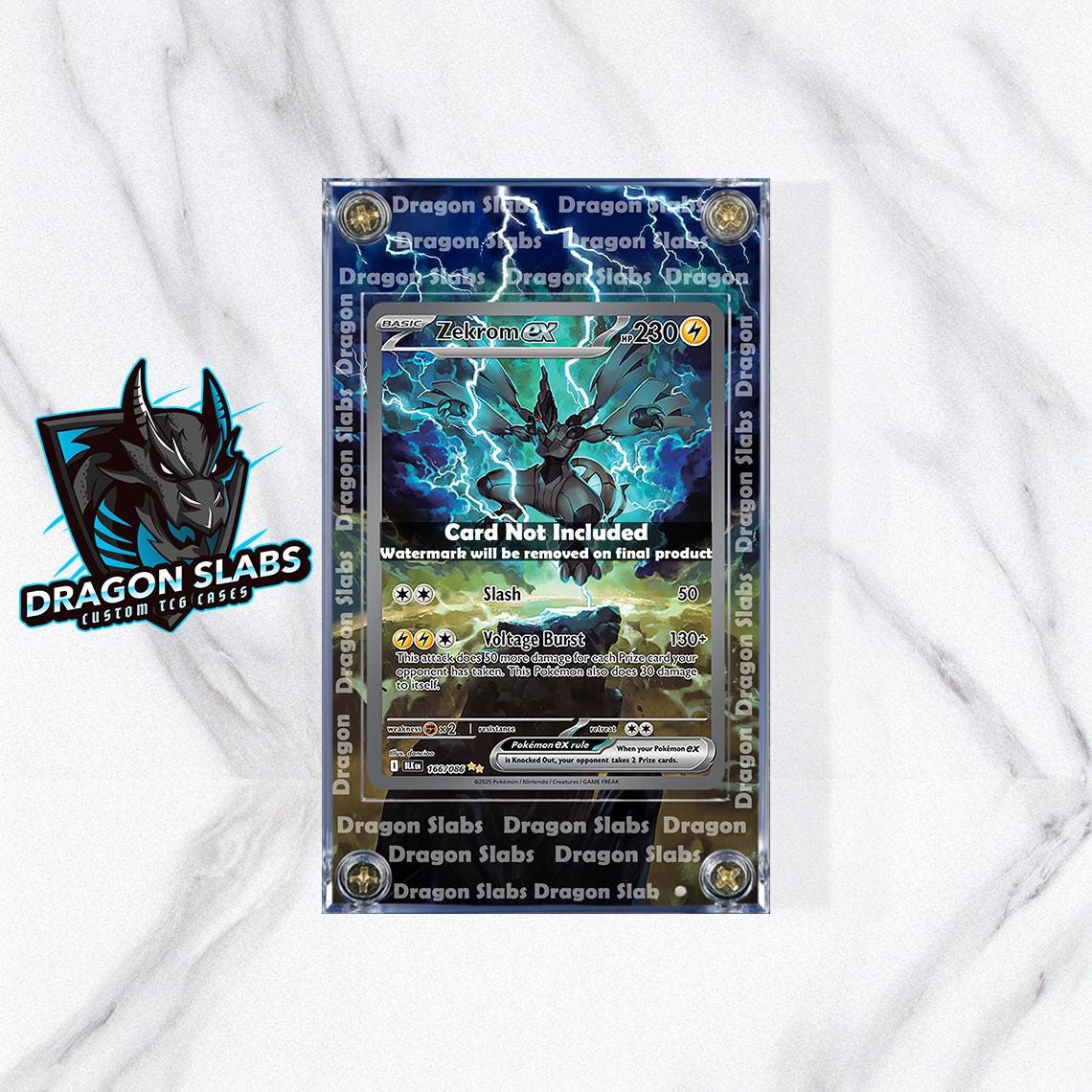 Pokemon Zekrom EX SIR Black Bolt 166/086 Extended Art Case