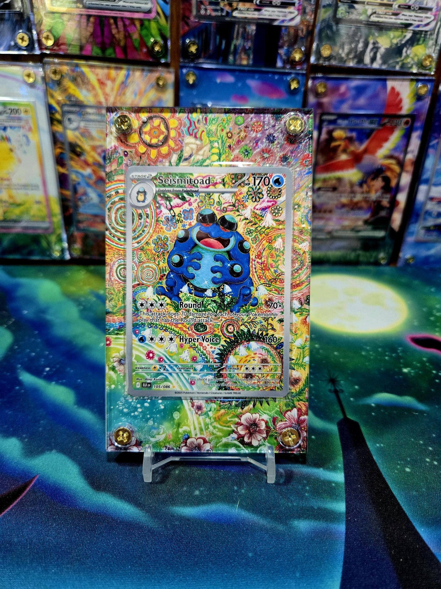 Pokemon Seismitoad IR 105/086 Black Bolt Extended Art Case