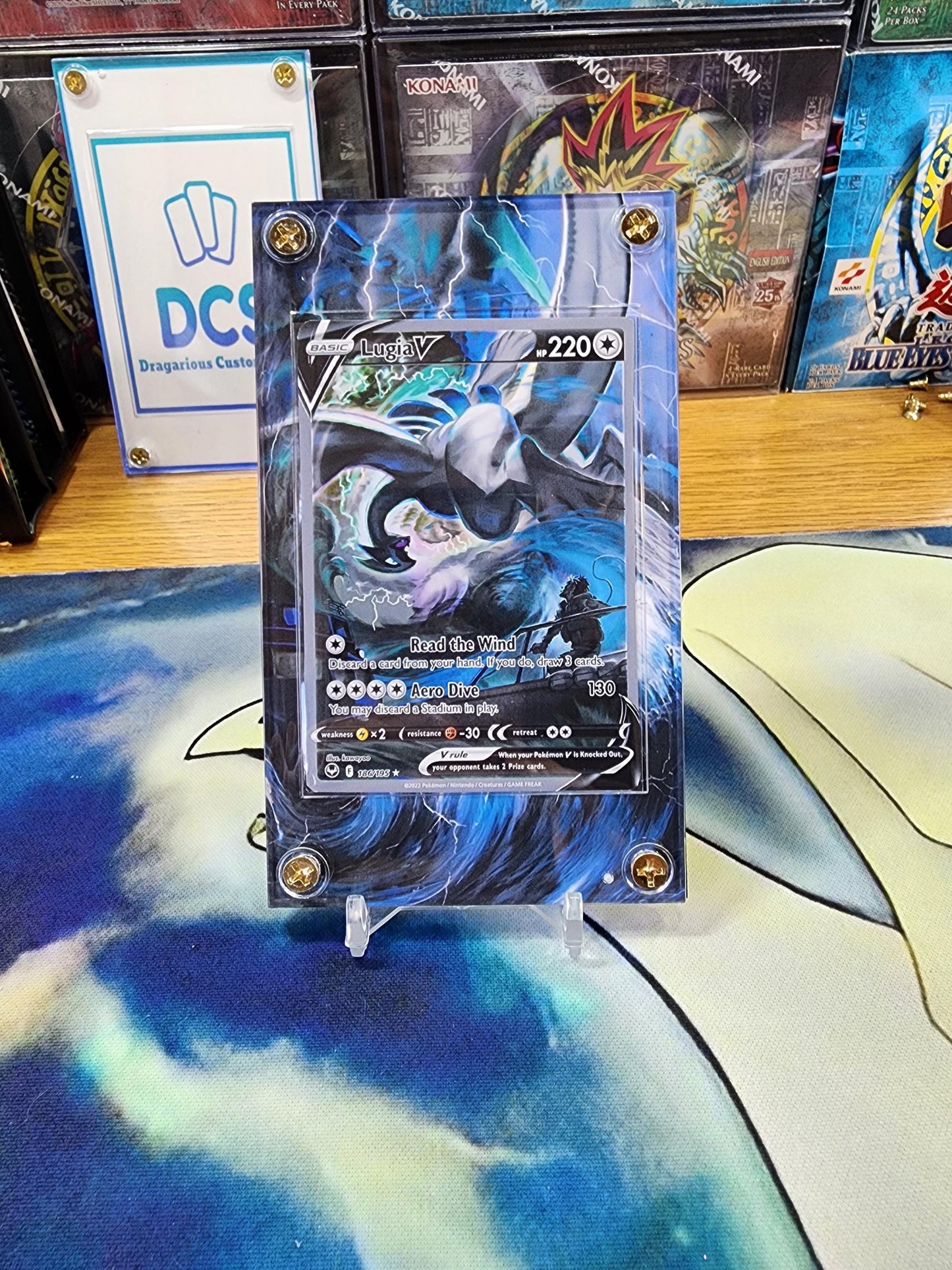 Pokemon Lugia V Alt Art 186 Silver Tempest Custom Case Slab Extended Artwork