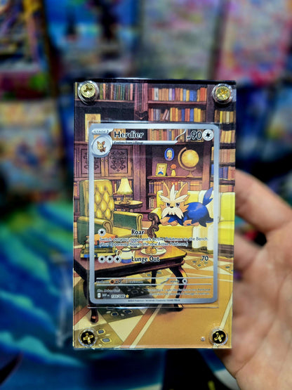 x3 Pokemon Lillipup Herdier Stoutland IR 154 155 156 White Flare Extended Art Cases