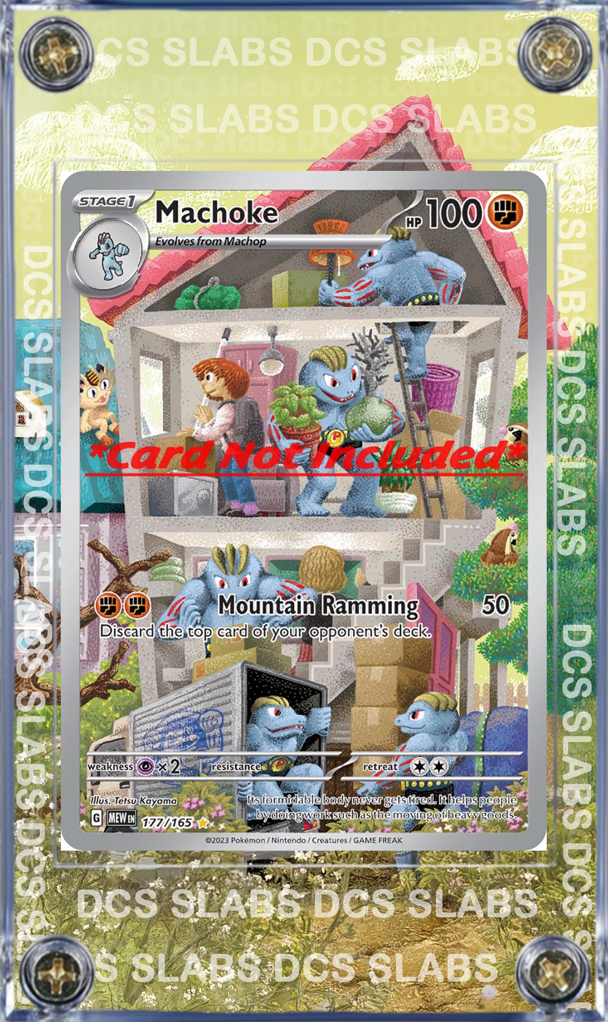 x5 Pokemon 151 IR Custom Display Cases - Pikachu Machoke Mr Mime Omanyte Tangela