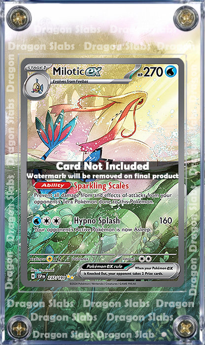 Pokemon Milotic EX 237/191 IR Custom Display Case from Surging Sparks Extended Artwork