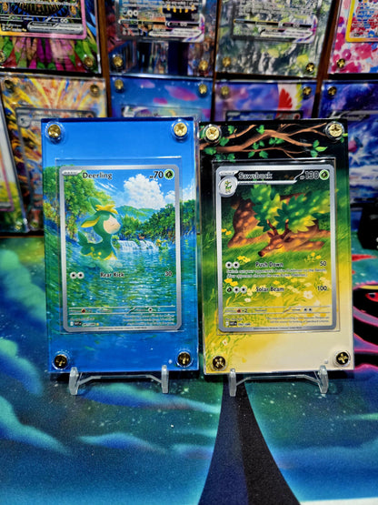 x2 Pokemon Deerling & Sawsbuck 091 092 IR White Flare Extended Art Cases