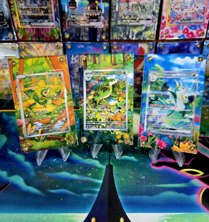 x3 Pokemon Snivy, Servine, Serperior EX SAR 167,087, 088 Black Bolt Extended Art Cases